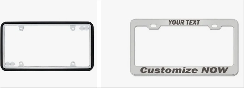 Custom License Plate Frames Text