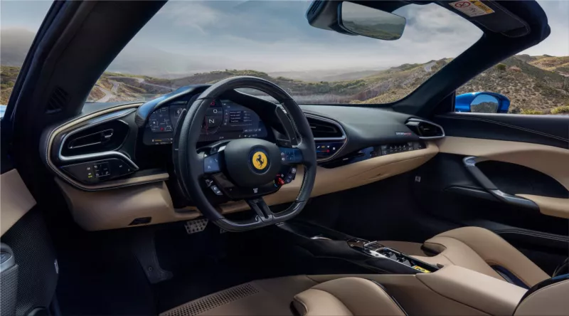 2022 Ferrari 296 GTS open-top plug-in hybrid sports car