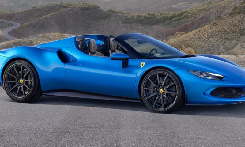 2022 Ferrari 296 GTS open-top plug-in hybrid sports car