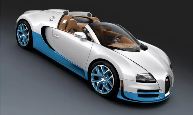 2012 Bugatti Veyron Grand Sport Vitesse Bianco and New Light Blue