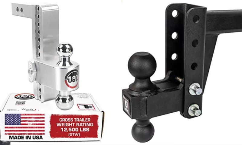 adjustable hitch for a lifted truck