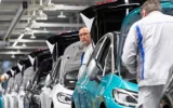 The coronavirus pandemic stops car production in factories across Europe