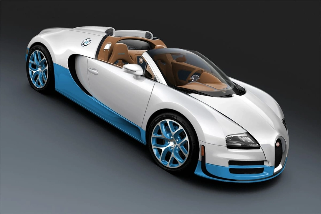 2012 Bugatti Veyron Grand Sport Vitesse Bianco and New Light Blue