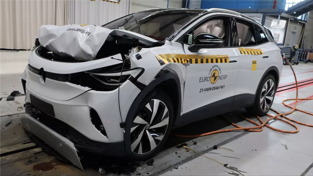 The Volkswagen ID5 earns five stars in Euro NCAP crash testing